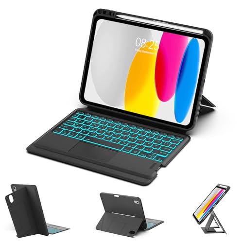 IVEOPPE Tastatur für iPad A16 11. Generation, QWERTZ Deutsch Bluetooth, Hülle Tastatur für iPad 10 10.9 Zoll/ipad A16 11 Zoll, Abnehmbares Magnetgehäuse mit Touchpad Magic Keyboard, Nero von IVEOPPE