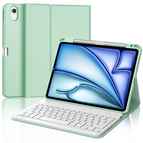 IVEOPPE Tastatur für iPad Air 13 (2025/2024), Hülle mit Tastatur für iPad air 13 Zoll M3/M2, Magnetisch Bluetooth QWERTZ Keyboard für Air 13" 2025 M3/2024 M2, MinzGrün IVEOPPE Tastatur für iPad Air 13 (2025/2024), Hülle mit Tastatur für iPad air 13 Zoll M3/M2, Magnetisch Bluetooth QWERTZ Keyboard für Air 13" 2025 M3/2024 M2, MinzGrün von IVEOPPE