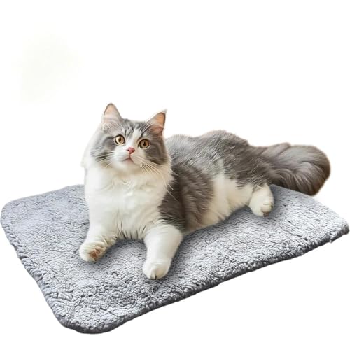 Selbstheizende Decke Katze Hunde Wärmedecke - 40x50cm Haustiere Wärmematte, Hundematte Selbstwärmende Katzendecke, Waschbare, Flauschig Warme, rutschfest Thermodecke von IVEOPPE