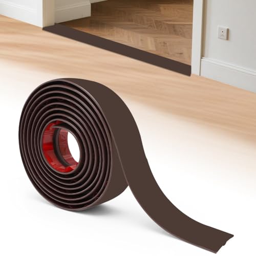 Übergangsprofil Selbstklebend Boden Übergangsleiste - 3 Meter x 50mm PVC Bodenbelag, Bodentrennstreifen zum Verbinden von Bodenfugen (Braun) von IVEOPPE
