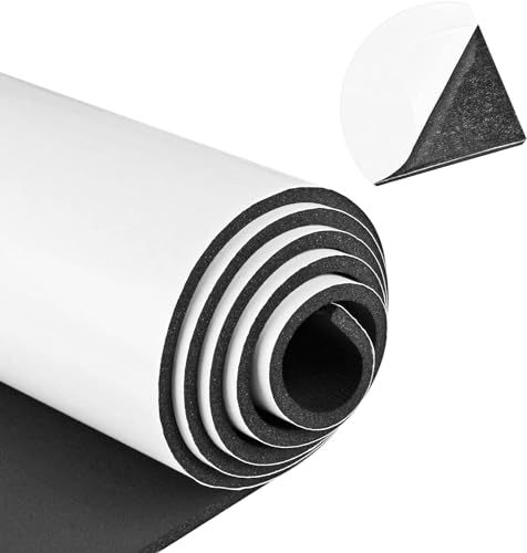Zellkautschuk Schaumstoff Selbstklebend - 300mm(B) x3mm(D) x2m(L) Moosgummi Selbstklebend, für Tür- und Fensterdichtung, Wind- und Regenschutz, Stoßschutz, Schalldämmung, DIY Kunsthandwerksbedarf von IVEOPPE