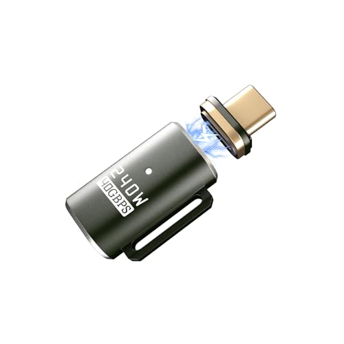 IVIVTOR USB C Magnet Adapter - 240W magnet usb c Adapter 24 pin mit 40gbps Übertragungsgeschwindigkeit geeignet für Laptop Tablet Handy - schwarz IVIVTOR USB C Magnet Adapter - 240W magnet usb c Adapter 24 pin mit 40gbps Übertragungsgeschwindigkeit geeignet für Laptop Tablet Handy - schwarz von IVIVTOR