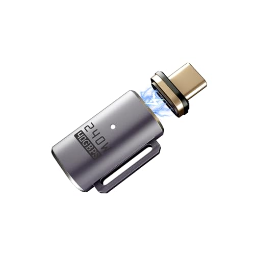IVIVTOR USB C Magnet Adapter - 240W usb c magnet ladekabel Adapter 24 pin mit 40gbps Übertragungsgeschwindigkeit geeignet für Laptop Tablet Handy - space grau IVIVTOR USB C Magnet Adapter - 240W usb c magnet ladekabel Adapter 24 pin mit 40gbps Übertragungsgeschwindigkeit geeignet für Laptop Tablet Handy - space grau von IVIVTOR