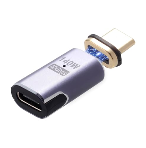 IVIVTOR USB C Magnet Adapter – 140W PD magnetisch USB C Adapter – 40gbps usb-c magnetic stecker 24 pin geeignet für Laptop Tablet handy IVIVTOR USB C Magnet Adapter – 140W PD magnetisch USB C Adapter – 40gbps usb-c magnetic stecker 24 pin geeignet für Laptop Tablet handy von IVIVTOR