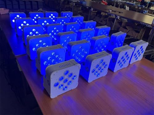 IVLAZLRG 10-Pack Mobile Par Can mit Fall Hex 9x18W Wireless RGBWA Fernbedienungskontrollkompatible Setup(RGBW COLOR) von IVLAZLRG