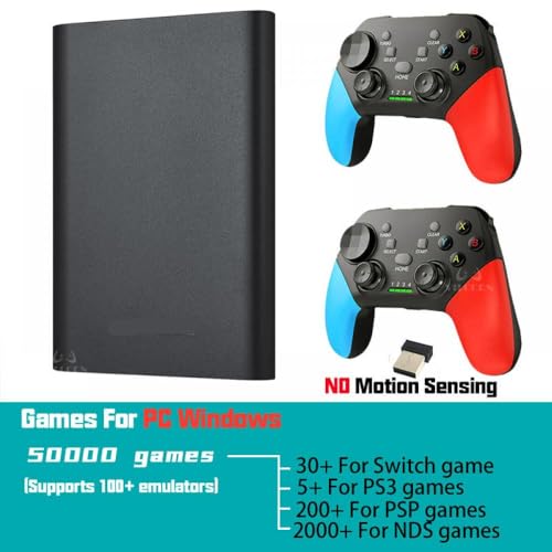 IVLAZLRG 750 GB Tragbare Externe Festplatte mit 50000 Retro -Spielen kompatibel mit PS3 PSP Switch Plug and Play Video Game System(2P No Motion B) von IVLAZLRG