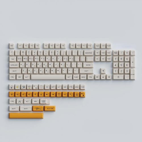 IVLAZLRG Benutzerdefinierte 140 PBT -Schlüsselkaps XDA -Profil thermische Sublimation Honigmilchthema kompatibel mit MX -Schalter(English-140 Keys) von IVLAZLRG