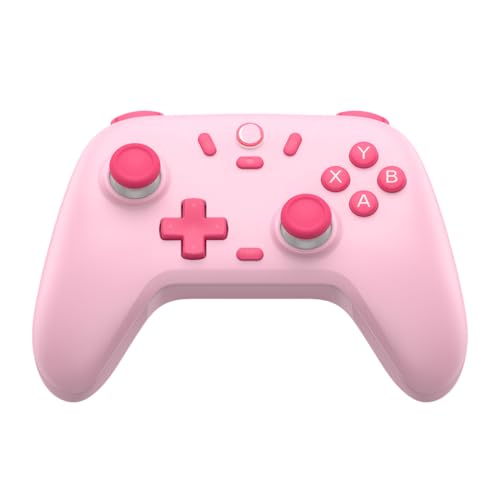 IVLAZLRG Drahtloser Bluetooth -Gamepad -Controller für Switch -Android -Geräte und PC mit Hall -Effect -Technologie(Pink) von IVLAZLRG
