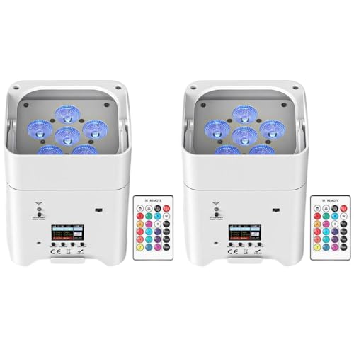 IVLAZLRG RGBWA+ 6IN1 -Parlaments -2PCS 512 Wireless Fernbedienung 6x18W Stage für Event DJ Party Concert(EU Plug 2PCS) von IVLAZLRG