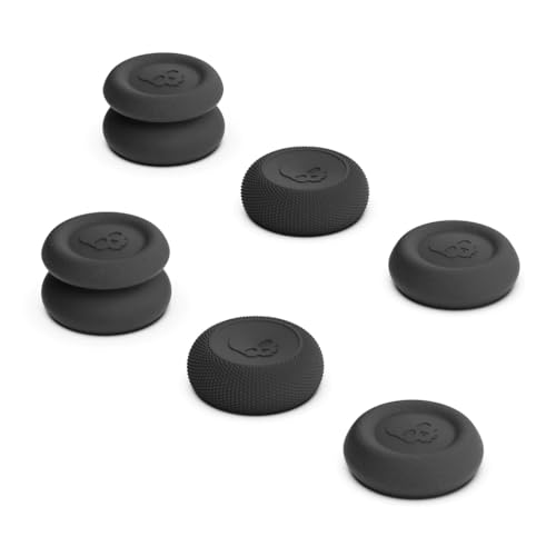 IVLAZLRG Schädel & amp; Co. Analog Stick Cover Daumengriffe für Dampfdeck OLED -Verbündete und Verbündeter x kompatible Joystick -Kappen(Black-6pcs) von IVLAZLRG