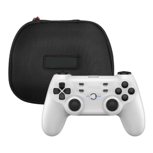 IVLAZLRG T3 Wireless Game Controller Joystick, kompatibel mit PC Android TV Box Laptop Windows 7 10 11(T3s White Carry Case) von IVLAZLRG
