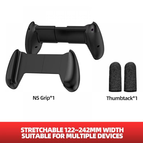 IVLAZLRG Teleskopgriffschale für Schalter OLED -Handgriff Austauschbare Schutzständer Halter kompatibel mit Handheld -Halterung(Black 2cap) von IVLAZLRG
