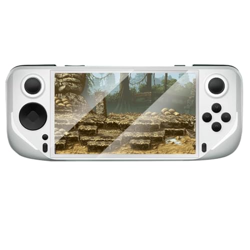 IVLAZLRG VILCORN 5-Zoll tragbarer Handheld-Spielekonsole 40000 Klassische Spiele kompatibel mit PSP PS1 N64 GBA SNES MD enthalten 2,4 g drahtloses Gamepad Kinder(E6-32G-white) von IVLAZLRG