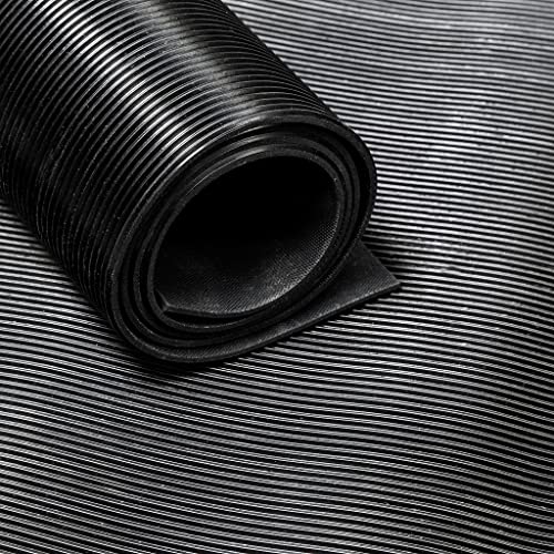 Gummimatte Meterware von der Rolle Breite 90 cm - fein gerippt - Dicke 3 mm - Reach-Standard - Gummiläufer von IVOL