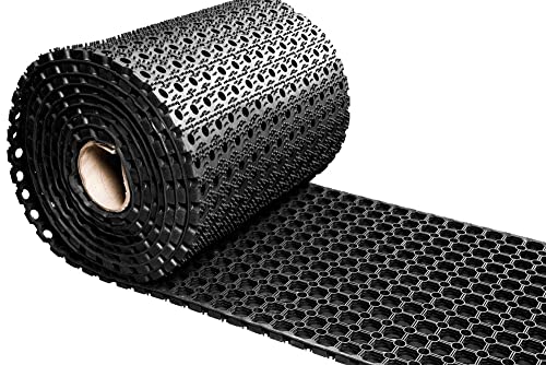 IVOL Gummiringmatte Breite 50 cm - Rolle von 5m Länge - Schwarz von IVOL