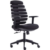 Vivol - Design-Bürostuhl Flex - Ergonomischer Stuhl auf Rollen mit flexibler Rückenlehne - Schwarz von VIVOL