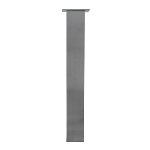 Quadratisches Tischbein aus gebürstetem Edelstahl, Silber, 100 x 100 x 720 mm von IVOL