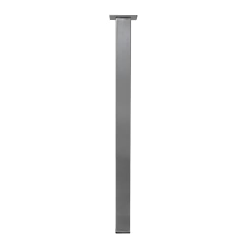Quadratisches Tischbein aus gebürstetem Edelstahl, Silber, 50 x 50 x 720 mm von IVOL