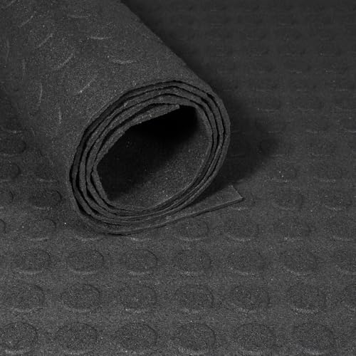 Recycelte Gummimatte auf Rolle - 3mm Pastilliert - Breite 120cm von IVOL