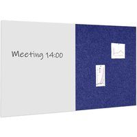 Whiteboard / Pinnwand-Paket 100x200 cm - 1 Whiteboard + 1 Akustikplatte - Dunkelblau von IVOL