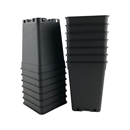 IVORYS-GARDEN 10 x Stück 1 Liter Anzuchttöpfe 10,3x10,3x13,7 cm Blumentöpfe Vorzuchttöpfe aus Kunststoff Topf Aufzuchttöpfe Pflanztöpfe von IVORYS-GARDEN