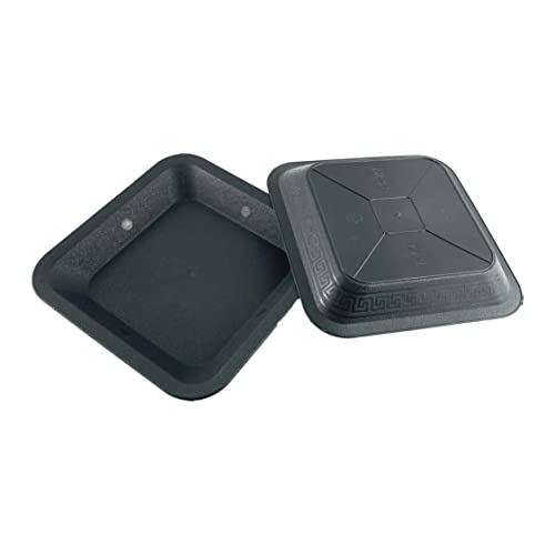 IVORYS-GARDEN 10 x Untersetzer viereckig schwarz für Pflanztöpfe 21 x 21 cm mit Muster für Innen- und Außen IVORYS-GARDEN 10 x Untersetzer viereckig schwarz für Pflanztöpfe 21 x 21 cm mit Muster für Innen- und Außen von IVORYS-GARDEN