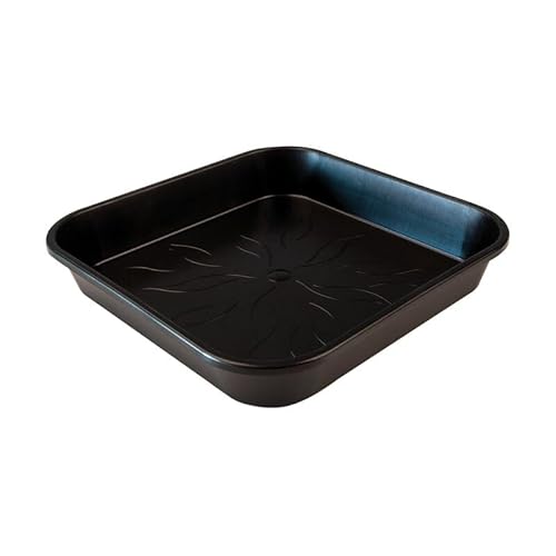 IVORYS-GARDEN 5-STK Viereckiger Profi-Topf Untersetzer für Pflanztöpfe Außen-Maß 29x29-cm Höhe 4-cm PP Kunststoff Vier-Kant 4-Kant für 30-L und Kleiner von IVORYS-GARDEN
