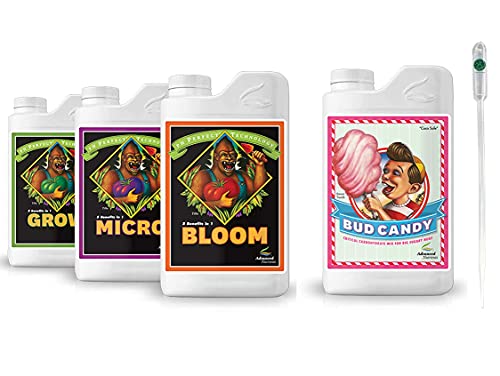 IVORYS-GARDEN Advanced Nutrients PH Perfect Grow + Micro + Bloom 3 x 1-Liter + Bud Candy 500-ml von IVORYS-GARDEN