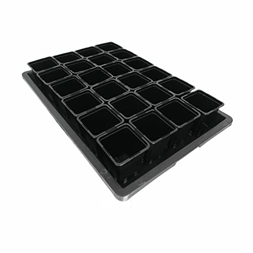 IVORYS-GARDEN Pikierschale 60x40x6,5 cm inkl. 24 Anzuchttöpfe 9x9x10 cm Set Innen- und Außenbereich Schwarz IVORYS-GARDEN Pikierschale 60x40x6,5 cm inkl. 24 Anzuchttöpfe 9x9x10 cm Set Innen- und Außenbereich Schwarz von IVORYS-GARDEN