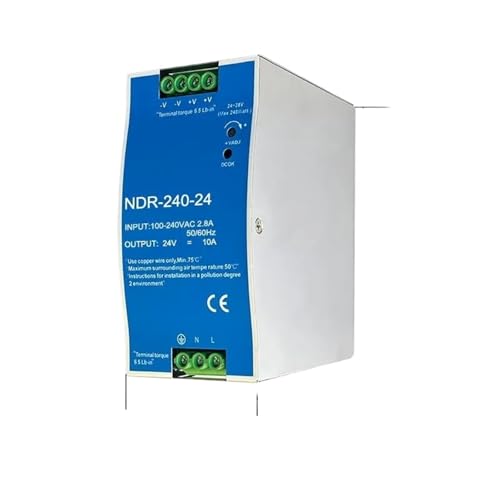 NDR 240W 24V 48V Industrial DIN Rail Type Single Group Output Transformer 240VAC Switching Power Supply(24V) von IVQQAZVVF