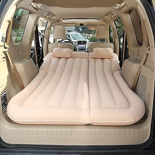 IVYARD Car Air Mattress for B-MW 5 Series GT 520i 525i 528i, Car Inflatable Mattress with Pump, Moveable Air Mattress for Camping Travel Backyard Outdoor Activities,Beige von IVYARD