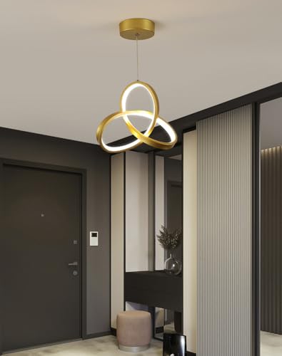 22cm Klein Hängelampe Modern LED Hängeleuchte Kochinsel Hängend Esszimmer Lampe Dimmbar Pendelleuchte mit Fernbedienung Kronleuchter für Wohnzimmer Esstisch Büro Bar Leuchte Höhenverstellbar (Gold) 22cm Klein Hängelampe Modern LED Hängeleuchte Kochinsel Hängend Esszimmer Lampe Dimmbar Pendelleuchte mit Fernbedienung Kronleuchter für Wohnzimmer Esstisch Büro Bar Leuchte Höhenverstellbar (Gold) von IWANTDO