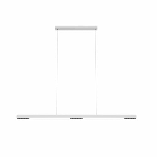 LED Pendelleuchte Kochinsel Lineare Hängend Esszimmer Lampe Dimmbar Kronleuchter mit Fernbedienung Hängeleuchte für Esstisch Küche Büro Bar Shop Leuchte Modern Hängelampe Höhenverstellbar (Weiß) von IWANTDO