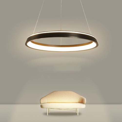 Ring Pendelleuchte Rund LED Hängeleuchte Kochinsel Hängend Esszimmer Lampe Modern Dimmbar mit Fernbedienung Kronleuchter für Wohnzimmer Esstisch Büro Bar Leuchte Höhenverstellbar Hängelampe (Schwarz) Ring Pendelleuchte Rund LED Hängeleuchte Kochinsel Hängend Esszimmer Lampe Modern Dimmbar mit Fernbedienung Kronleuchter für Wohnzimmer Esstisch Büro Bar Leuchte Höhenverstellbar Hängelampe (Schwarz) von IWANTDO