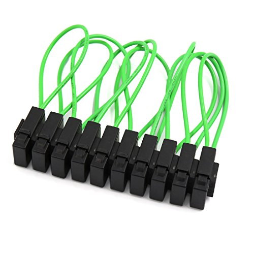 10 Stück Grün Schwarz Kunststoff Motorrad Auto Kabel in Linie Sicherungshalter Abdeckbox 10 Stück Grün Schwarz Kunststoff Motorrad Auto Kabel in Linie Sicherungshalter Abdeckbox von IWEBQSAP