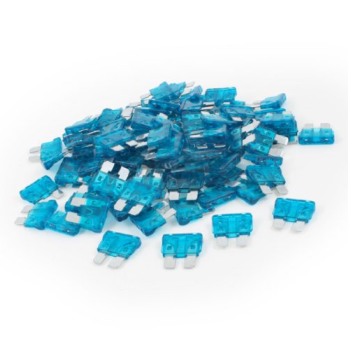 100 Stück blaue mittlere Auto-Flachsicherungen 15 A Sortiment for LKW von IWEBQSAP