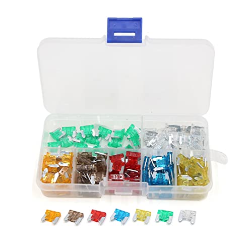 140 Stück 5 A 7,5 A 10 A 15 A 20 A 25 A 30 A Auto Auto LKW Low Mini Blade Typ Sicherungssatz von IWEBQSAP