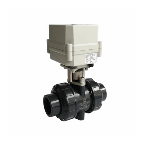 2-Wege-PVC DN20 AC110V-230V 3/4/7 Drähte motorisierter Kugelhahn BSP/NPT 3/4'' 10NM elektrischer Kugelhahn Ein/Aus 15 Sek. Metallgetriebe(Glue End,AC-CR703) von IWEBQSAP
