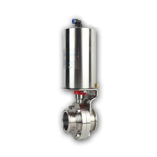4" pneumatisches Absperrklappenventil, Edelstahl 304, Tri-Clamp, Außendurchmesser 119 mm, Stellantrieb einfachwirkend von IWEBQSAP