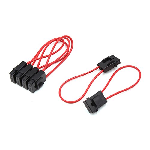 6 Stücke Universal Kunststoff Rot Schwarz Verdrahtung Sicherungshalter Box Block for Motorrad Auto von IWEBQSAP