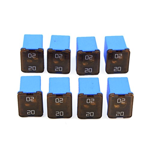 8 Stücke Blau Kunststoff Auto Push-in Typ Buchse PAL Patrone Mini Sicherung DC 32 V 20 A von IWEBQSAP