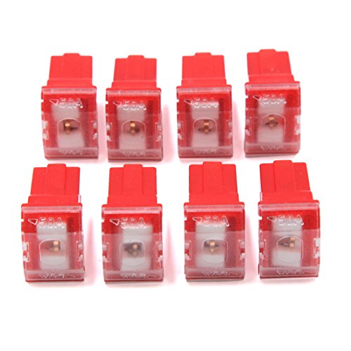 8 Stücke Rot Universal Auto Auto Dach Form Push-in Typ Buchse PAL Patrone Sicherung 50A von IWEBQSAP