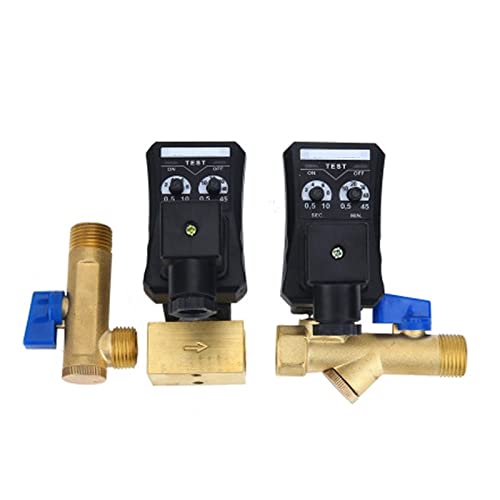 DN15 Automatischer elektronischer Ablassventil Opt-A 12V/24V DC 110V/220V AC Elektronischer Timer Luftkomprimiertes Gastank-Ablassventil Opt-B 1St(Opt-b,DC12V) von IWEBQSAP