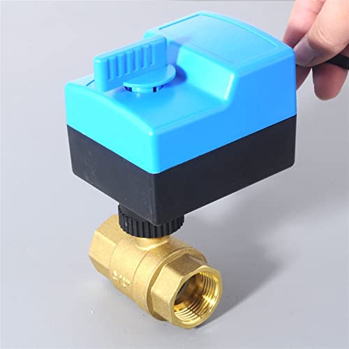 DN25 AC220V Elektrischer Stellantrieb Messingkugelhahn/motorisierter/motorbetriebener Kugelhahn Schaltertyp Elektrische Zweiwegeventile 1 Stück(220v,DN20) von IWEBQSAP