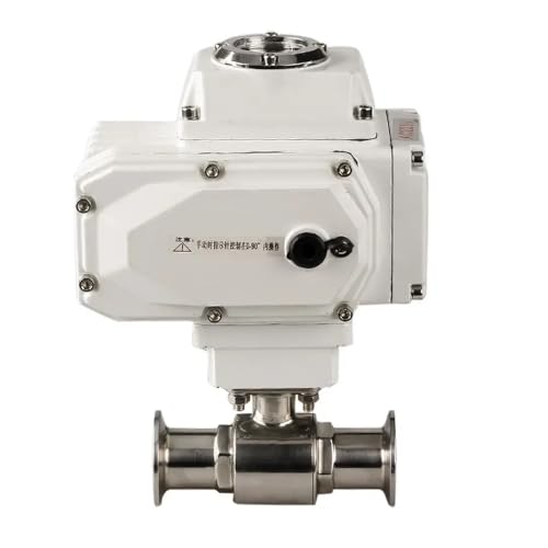 Elektrischer Kugelhahn mit 25 mm hoher Plattform, 220 V, 110 V, 12 V, 24 V, Edelstahl-Klemmentyp, Schnellmontage durch Kugelhähne(220VAC) von IWEBQSAP