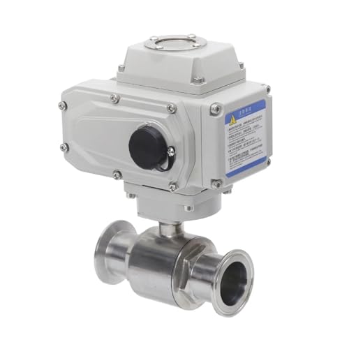 Elektrischer Kugelhahn mit 32 mm hoher Plattform, 220 V, 110 V, 12 V, 24 V, Edelstahl-Klemmentyp, Schnellmontage durch Kugelhähne(220VAC) von IWEBQSAP
