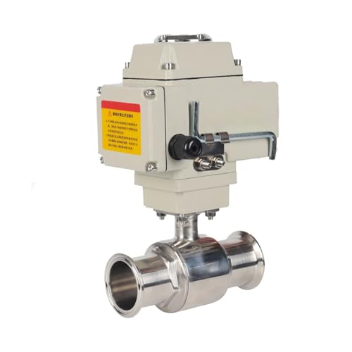 Elektrischer Kugelhahn mit hoher Plattform, 38 mm, 220 V, 110 V, 12 V, 24 V, Edelstahl-Klemmentyp, Schnellmontage durch Kugelhähne(12VDC) von IWEBQSAP