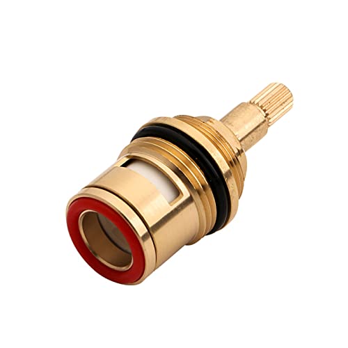 Ersatz for Wasserhahnkartusche, Keramik-Hahnkartuschen, Ersatz for Messing-Keramik-Hahnventileinsatz, Stopfbuchsenkartusche, Vierteldrehung, 3/4 Zoll, 20 Spline, Rot(Rosso) von IWEBQSAP