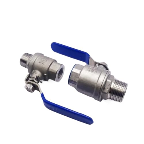 IWEBQSAP 1 STÜCK Außen- auf Innengewinde Edelstahl 304 2P Vollbohrungs-Kugelhahn mit Vinylgriff Gewindeventil Wasserschalter(0.75 Inch) von IWEBQSAP