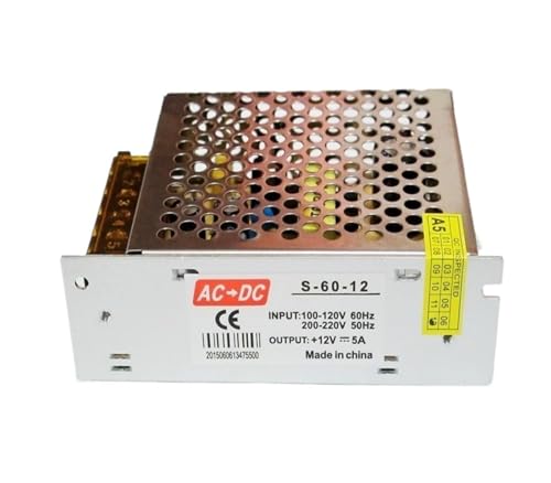 IWEBQSAP 1 STÜCKE AC 110 V 220 V zu DC 12 V Netzteil 1A 2A 3A 5A 10A 12.5A 15A 20A 30A LED-Lichtstreifen-Lichttransformator(DC12V 5A 60W) von IWEBQSAP